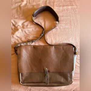 WP Standard Men's Brown Leather Messenger Bag